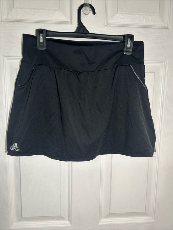 adidas Dresses & Skirts - Adidas Club Skirt Tennis Golf Black build in shorts Pockets Size Large Athletic